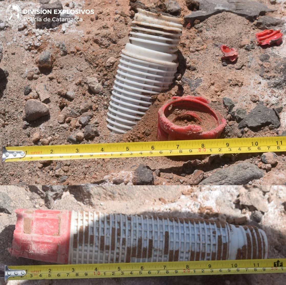 Peligro en la RN 40: la Policía destruyó material explosivo abandonado.