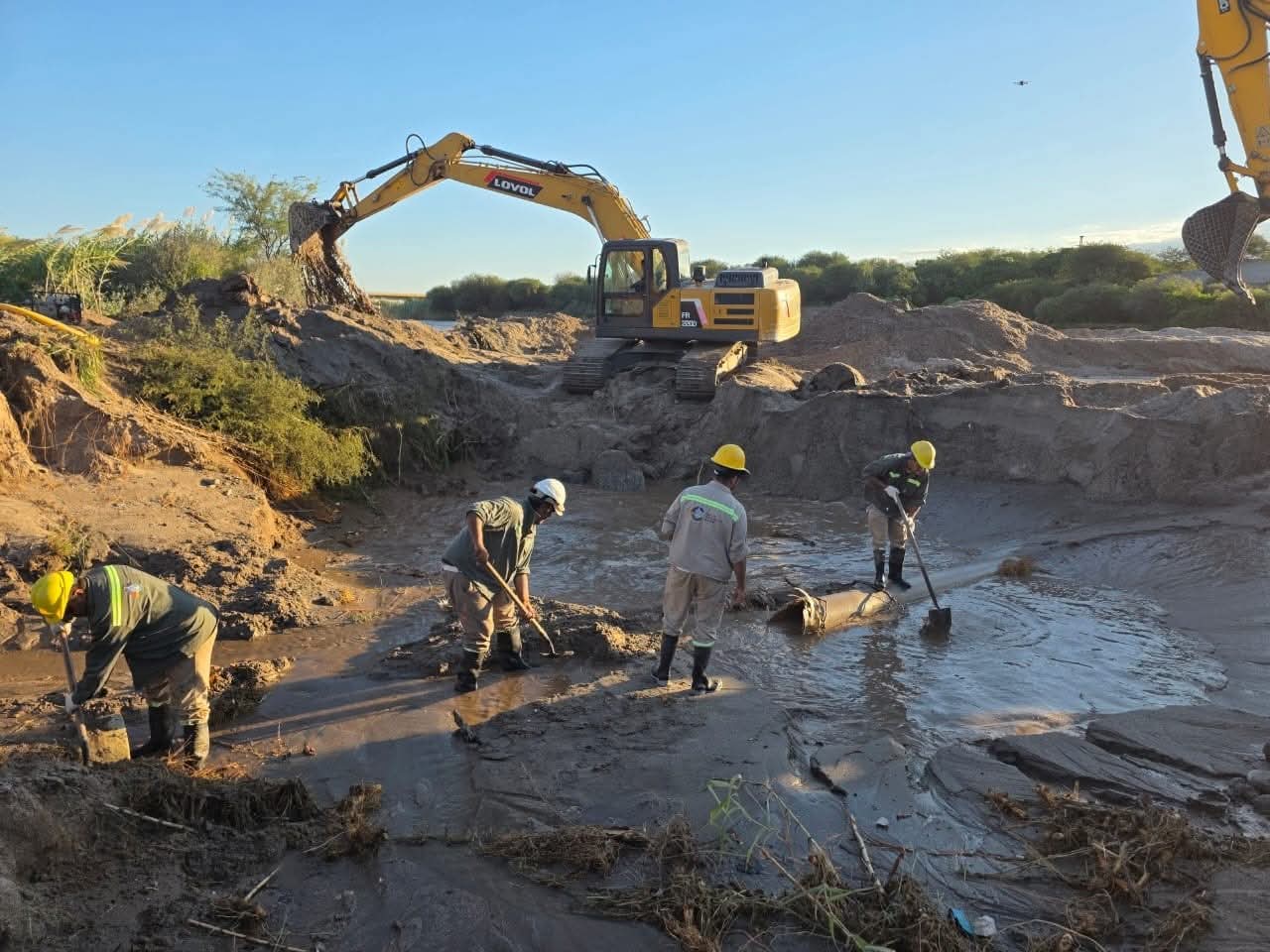 Avanzan las reparaciones en el sistema Río del Valle y esperan mejorar el servicio de agua.