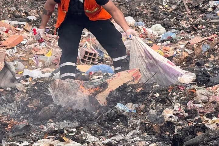 Incineraron carne decomisada en un operativo por abigeato.