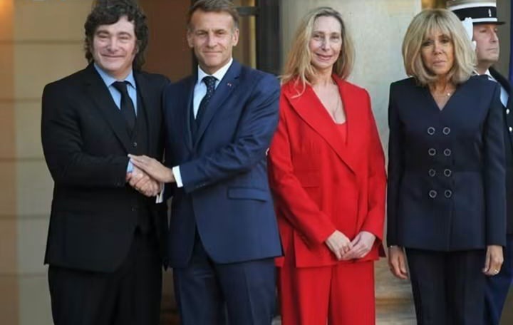 Milei se reunió con Macron en París.
