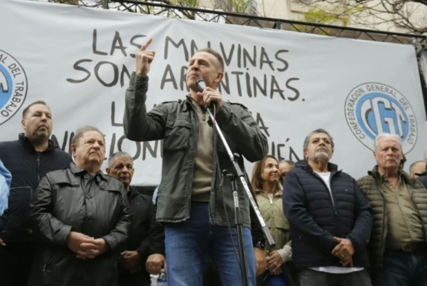 La CGT marchó con duras críticas a Milei.