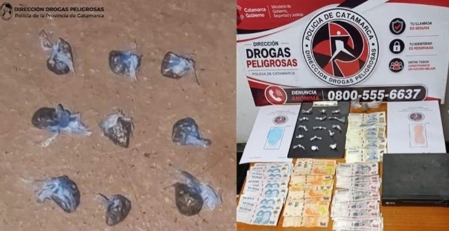 Secuestraron drogas y detuvieron a una mujer en Valle Viejo.